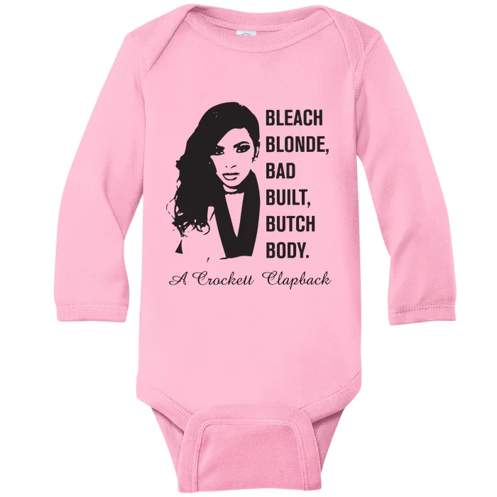 Jasmine Crockett Bleach Blonde Bad Built Butch Body Baby Long Sleeve Bodysuit