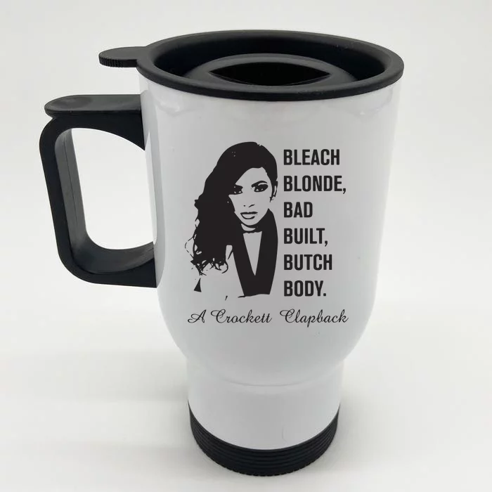 Jasmine Crockett Bleach Blonde Bad Built Butch Body Front & Back Stainless Steel Travel Mug