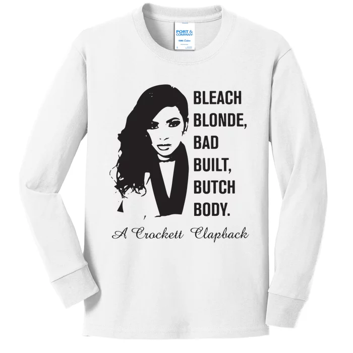 Jasmine Crockett Bleach Blonde Bad Built Butch Body Kids Long Sleeve Shirt