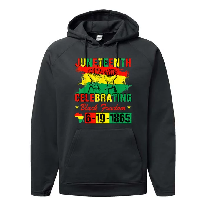 Juneteenth Celebrating Black Freedom 1865 African American Performance Fleece Hoodie