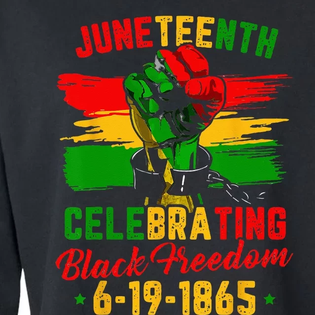 Juneteenth Celebrating Black Freedom 1865 African American Cropped Pullover Crew