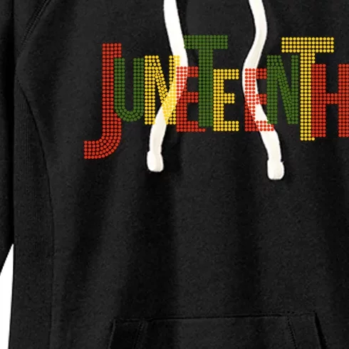 Junenth Celebrating Black Freedom 1865 African American Great Gift Women's Fleece Hoodie