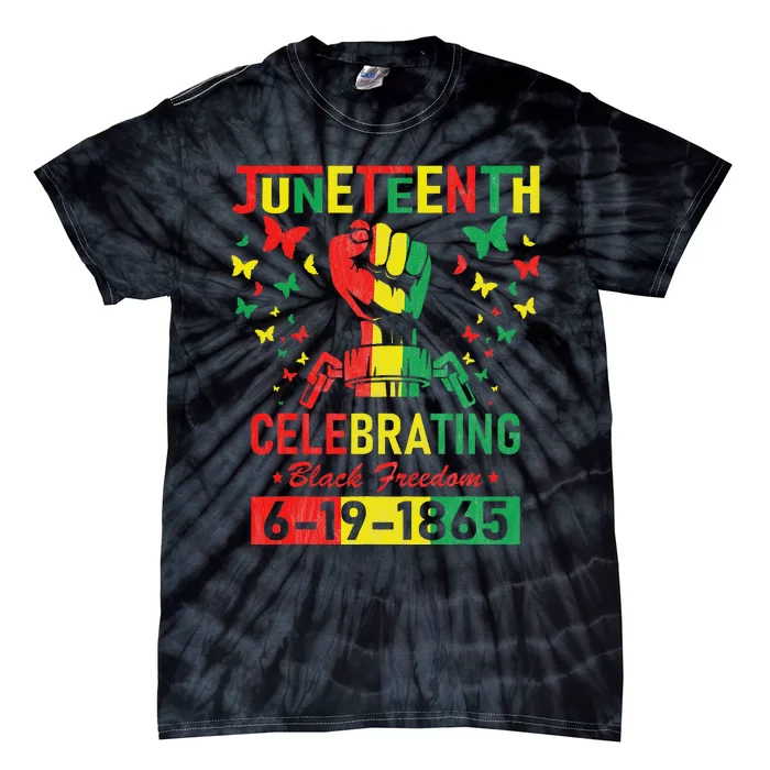 Juneteenth Celebrating Black Freedom 1865 African American Tie-Dye T-Shirt