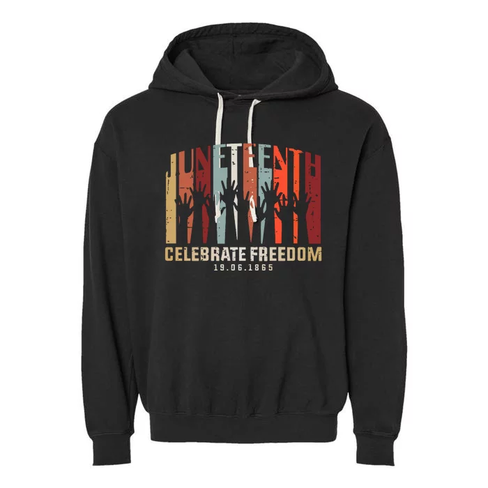 Juneteenth Celebrating Black Freedom, Black History Garment-Dyed Fleece Hoodie