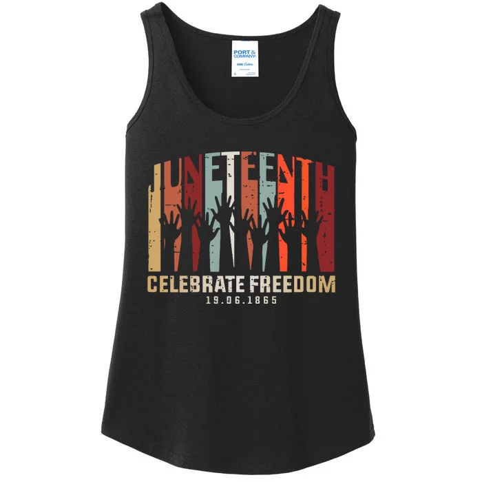 Juneteenth Celebrating Black Freedom, Black History Ladies Essential Tank