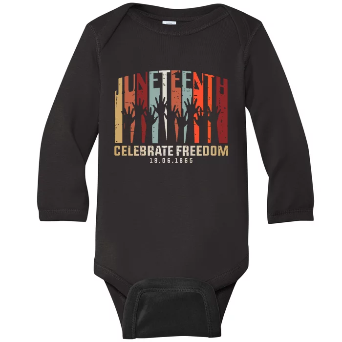 Juneteenth Celebrating Black Freedom, Black History Baby Long Sleeve Bodysuit