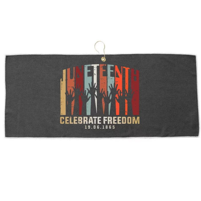 Juneteenth Celebrating Black Freedom, Black History Large Microfiber Waffle Golf Towel