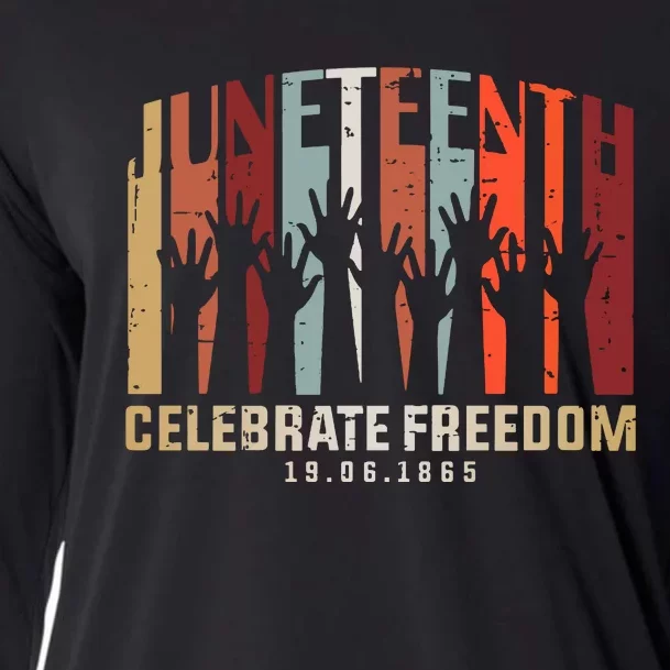 Juneteenth Celebrating Black Freedom, Black History Cooling Performance Long Sleeve Crew