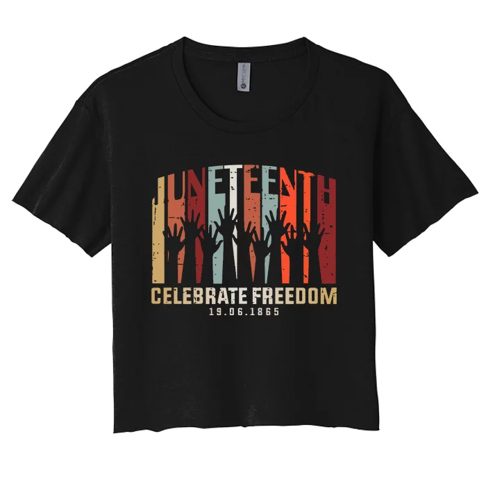 Juneteenth Celebrating Black Freedom, Black History Women's Crop Top Tee