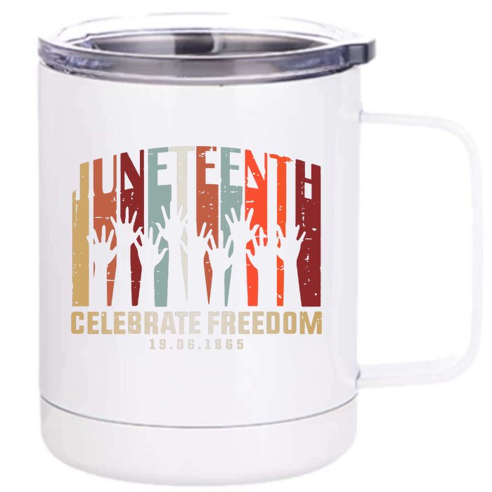 Juneteenth Celebrating Black Freedom, Black History Front & Back 12oz Stainless Steel Tumbler Cup