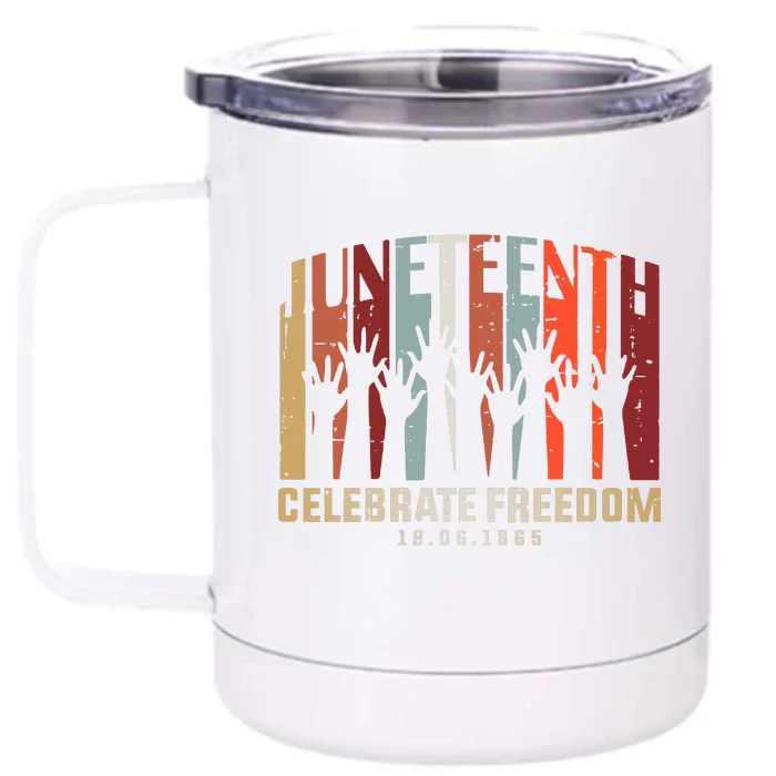 Juneteenth Celebrating Black Freedom, Black History Front & Back 12oz Stainless Steel Tumbler Cup