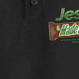 Jesus Candy Bar Christian Gift Dry Zone Grid Performance Polo