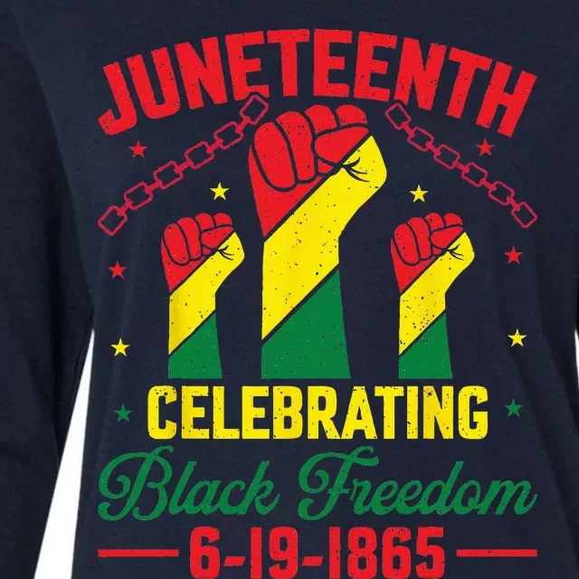 Juneteenth Celebrating Black Freedom 1865 African American Womens Cotton Relaxed Long Sleeve T-Shirt