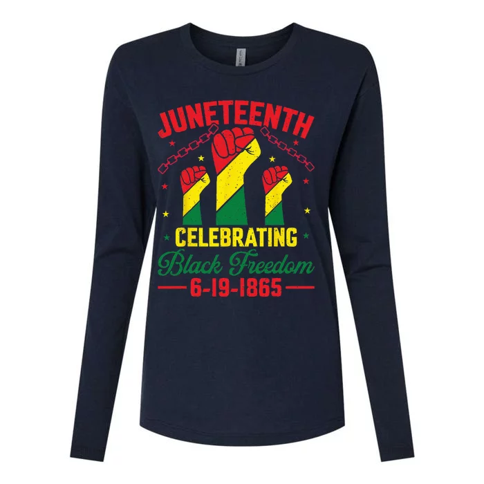 Juneteenth Celebrating Black Freedom 1865 African American Womens Cotton Relaxed Long Sleeve T-Shirt