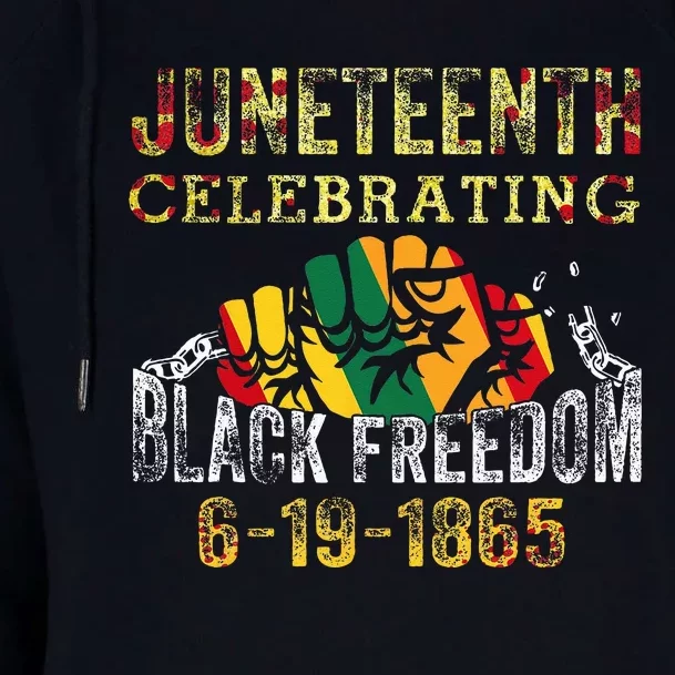 Juneteenth Celebrating Black Freedom 1865 African American Womens Funnel Neck Pullover Hood