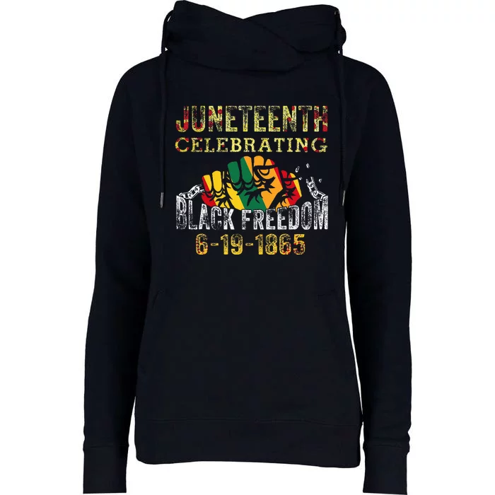 Juneteenth Celebrating Black Freedom 1865 African American Womens Funnel Neck Pullover Hood