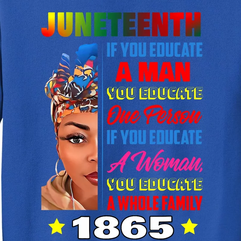 Juneteenth Celebrating Beautiful Melanin Women Freed 1865 Tall Sweatshirt