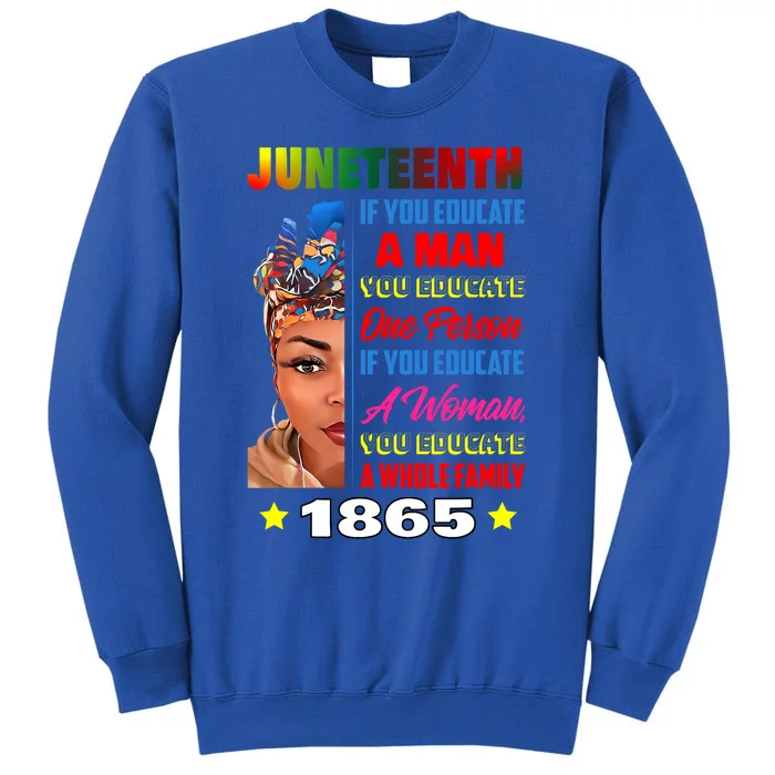 Juneteenth Celebrating Beautiful Melanin Women Freed 1865 Tall Sweatshirt