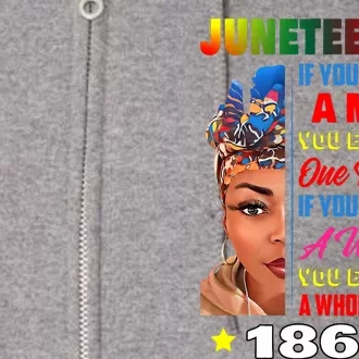 Juneteenth Celebrating Beautiful Melanin Women Freed 1865 Full Zip Hoodie