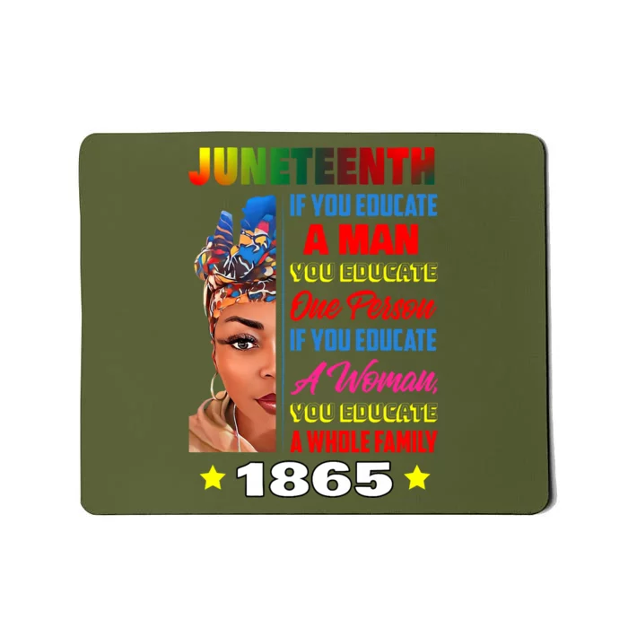 Juneteenth Celebrating Beautiful Melanin Women Freed 1865 Mousepad