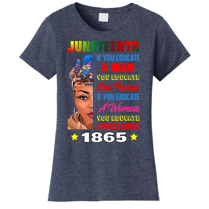 Juneteenth Celebrating Beautiful Melanin Women Freed 1865 Women's T-Shirt