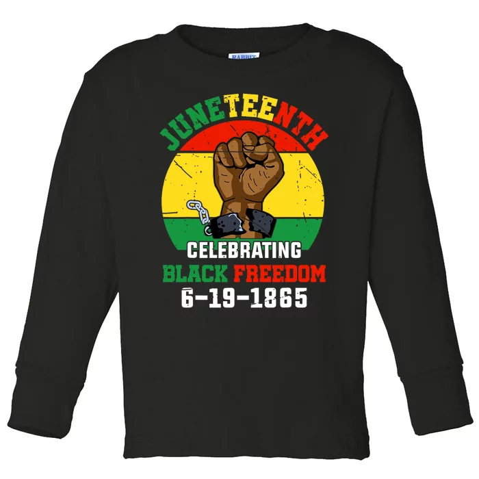 Juneteenth Celebrating Black Freedom 1865 African American Toddler Long Sleeve Shirt