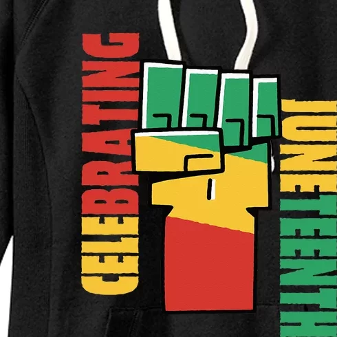 JUNETEENTH Celebrating Black Freedom 1865 African American Women's Fleece Hoodie