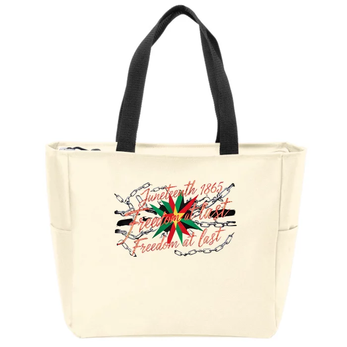 Juneteenth Celebrating Black Power Freedom 1865 Triumph Zip Tote Bag