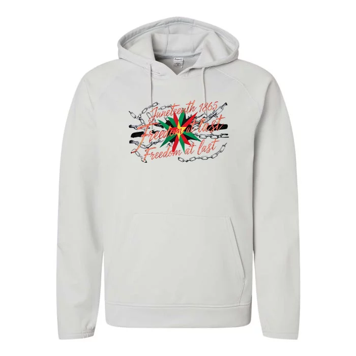 Juneteenth Celebrating Black Power Freedom 1865 Triumph Performance Fleece Hoodie