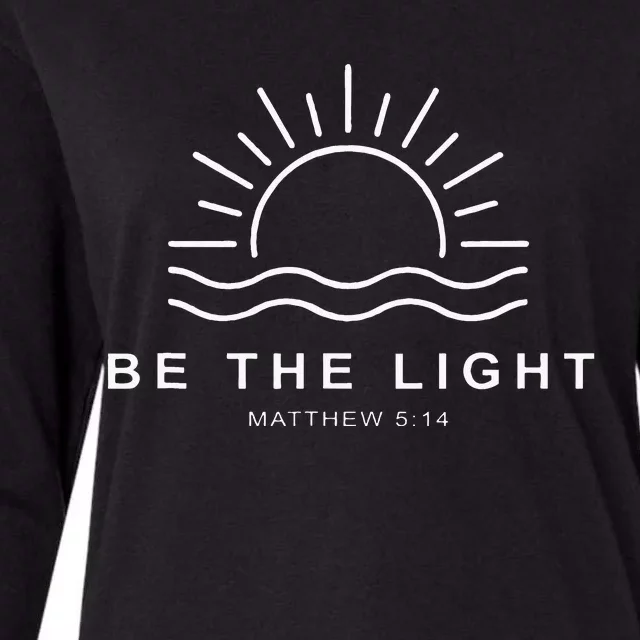 Jesus Christian Be The Light Faith Religious Womens Cotton Relaxed Long Sleeve T-Shirt