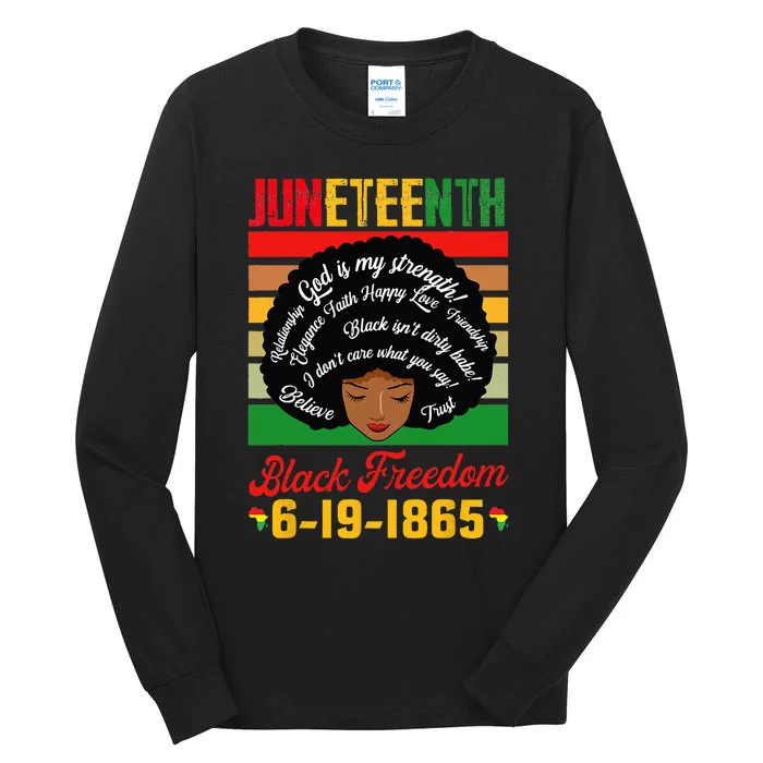 Juneteenth Celebrations Black Freedom Juneteenth 1965 Tall Long Sleeve T-Shirt