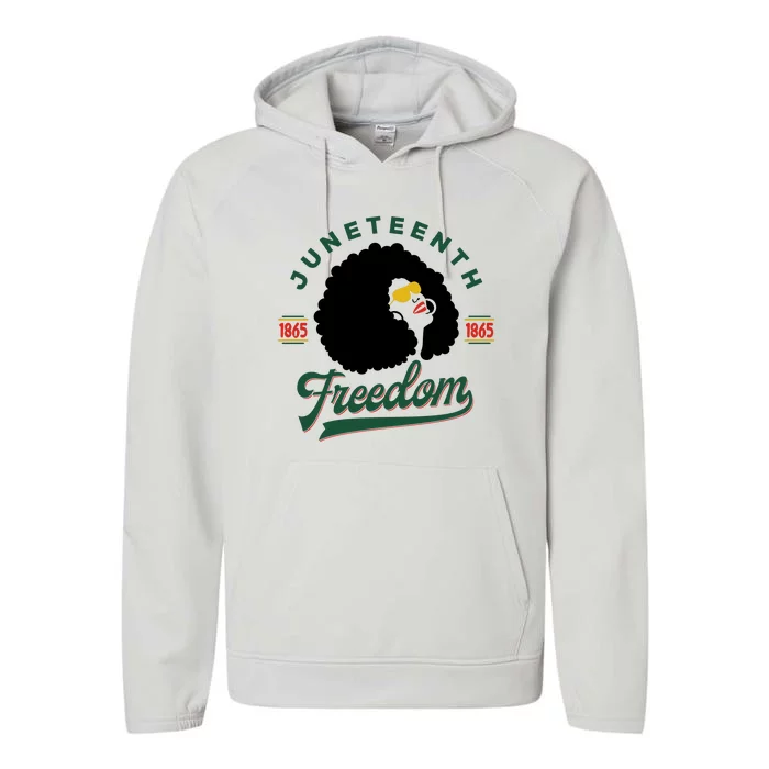 Juneteenth Celebrating Black Freedom 1865 African American Performance Fleece Hoodie