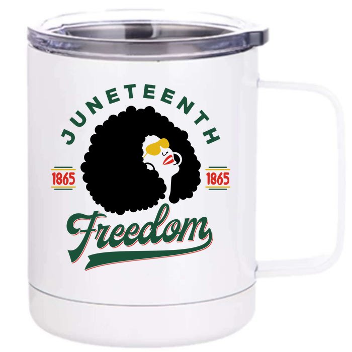 Juneteenth Celebrating Black Freedom 1865 African American Front & Back 12oz Stainless Steel Tumbler Cup