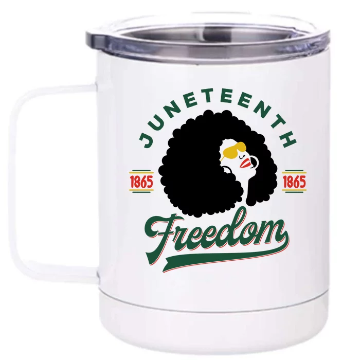 Juneteenth Celebrating Black Freedom 1865 African American Front & Back 12oz Stainless Steel Tumbler Cup