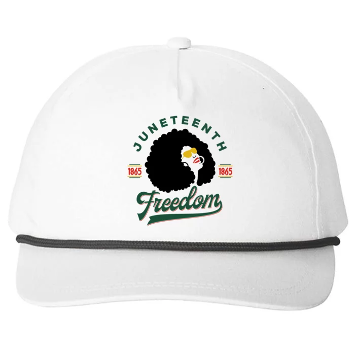 Juneteenth Celebrating Black Freedom 1865 African American Snapback Five-Panel Rope Hat