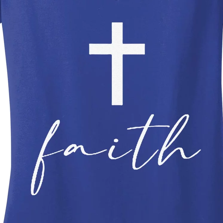 Jesus Christian Bible Verse Faith Gifts Women's V-Neck T-Shirt