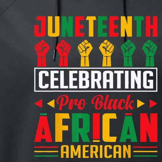 Juneteenth Celebrating Black Freedom 1865 African American Performance Fleece Hoodie