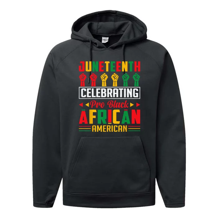 Juneteenth Celebrating Black Freedom 1865 African American Performance Fleece Hoodie