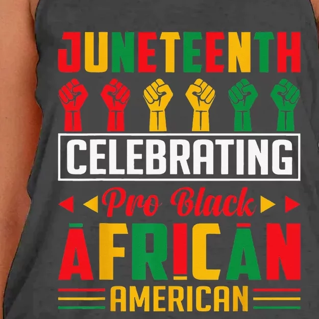 Juneteenth Celebrating Black Freedom 1865 African American Women's Knotted Racerback Tank