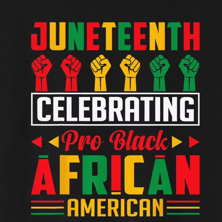 Juneteenth Celebrating Black Freedom 1865 African American Women's Crop Top Tee