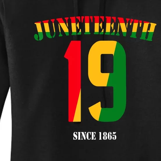 Juneteenth Cool Black History June 19 2024 Awesome Flag Women's Pullover Hoodie