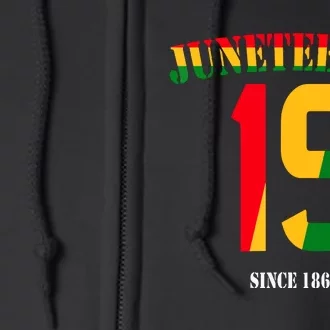 Juneteenth Cool Black History June 19 2024 Awesome Flag Full Zip Hoodie