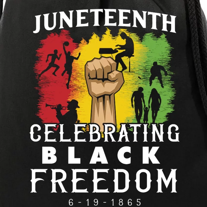 Juneteenth Celebrating Black Freedom 1865 Drawstring Bag