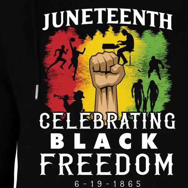 Juneteenth Celebrating Black Freedom 1865 Womens Funnel Neck Pullover Hood