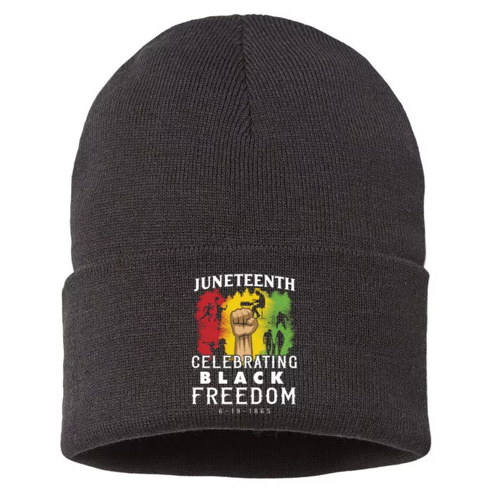 Juneteenth Celebrating Black Freedom 1865 Sustainable Knit Beanie