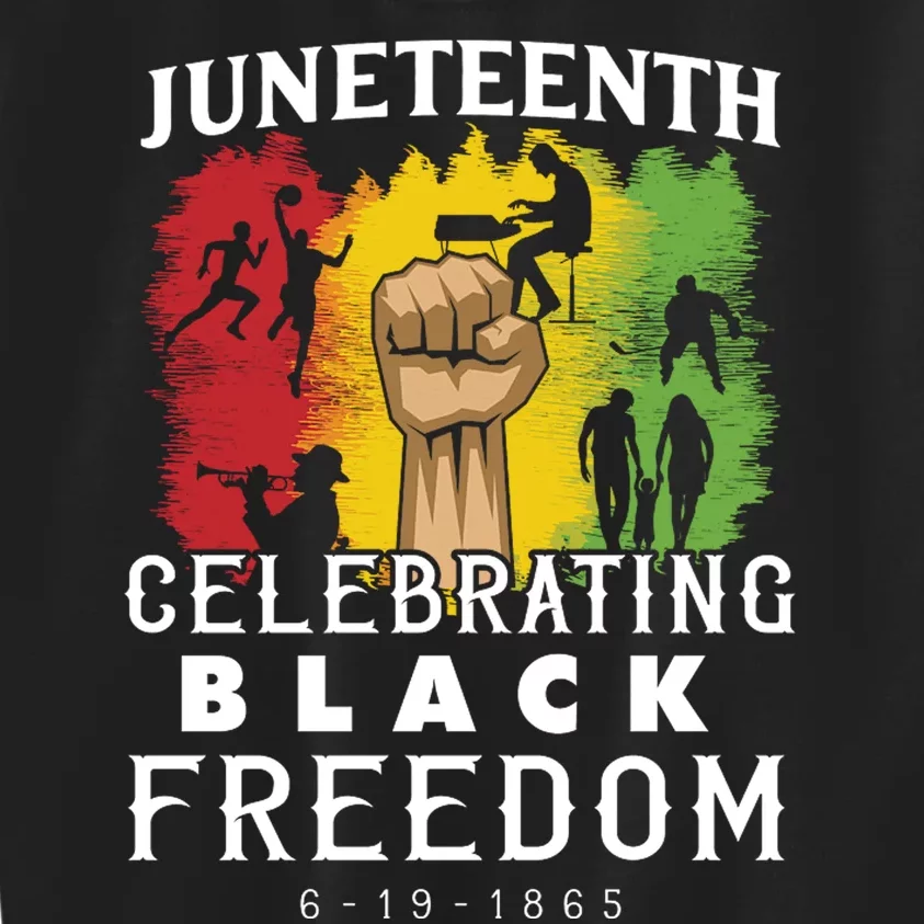 Juneteenth Celebrating Black Freedom 1865 Kids Sweatshirt