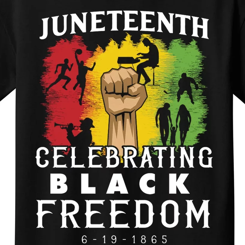 Juneteenth Celebrating Black Freedom 1865 Kids T-Shirt