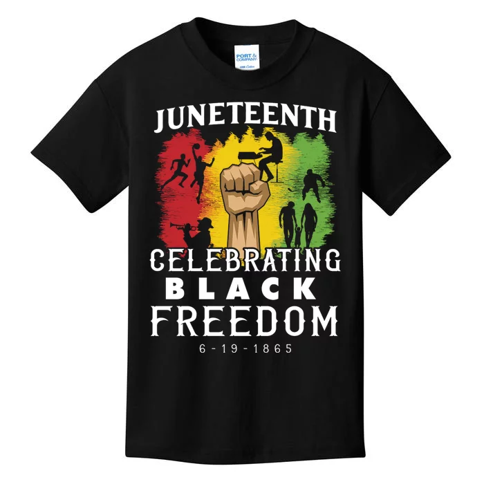 Juneteenth Celebrating Black Freedom 1865 Kids T-Shirt