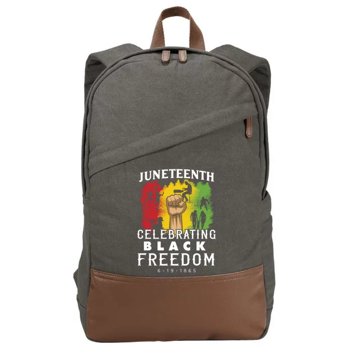 Juneteenth Celebrating Black Freedom 1865 Cotton Canvas Backpack