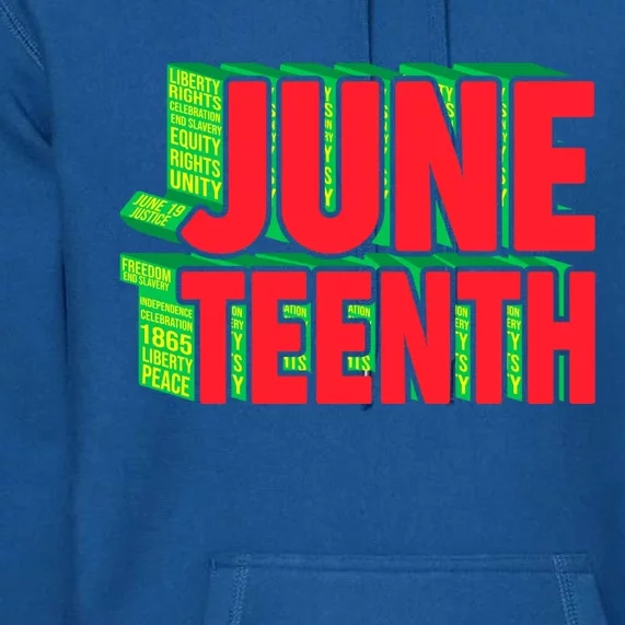 Juneteenth Celebrate Black Slave Freedom Gift Premium Hoodie